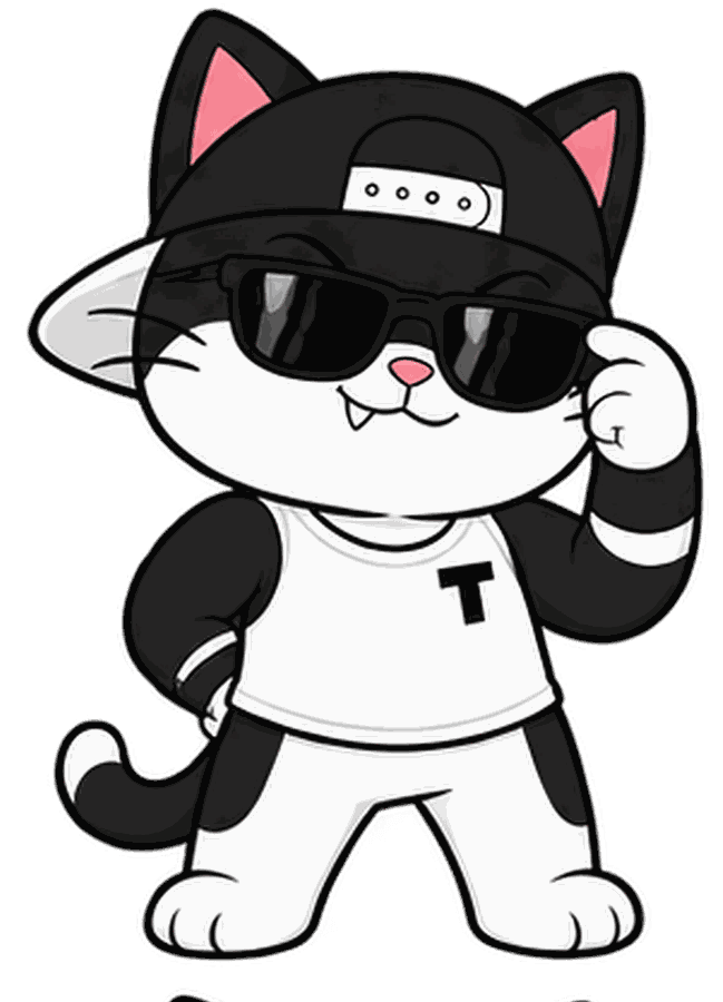 The Tragym cat in sunglasses